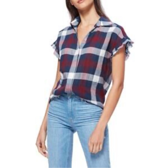 PAIGE Tops - Paige Cassandra Plaid Cotton top
